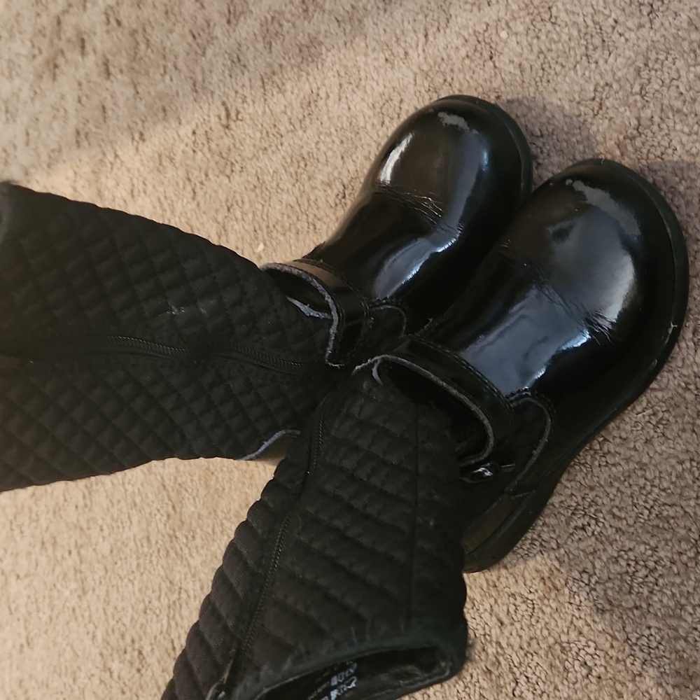 2 pair of little girl boots